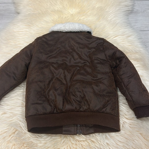 Little Me Aviator Coat Jacket in Brown in Size 2T - Picture 7 of 7